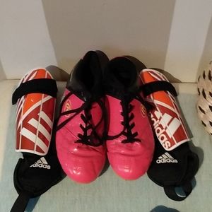 Women's soccer running shoes plus calf pads